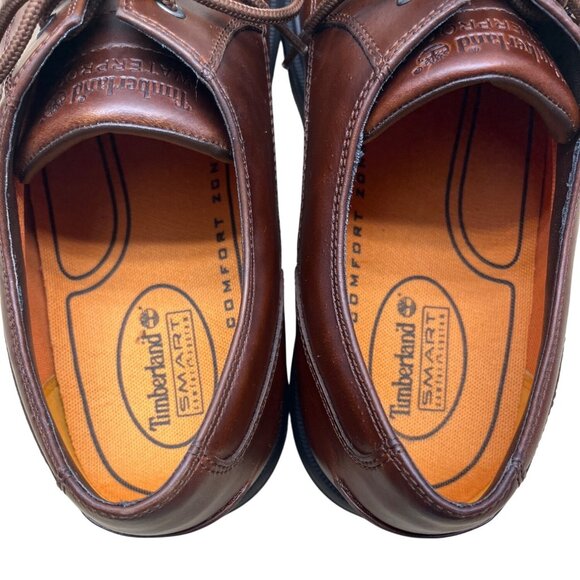 Timberland Mens Brown Leather Montgomery PTO Lace-Up Shoes Size 13M - New - Picture 5 of 11